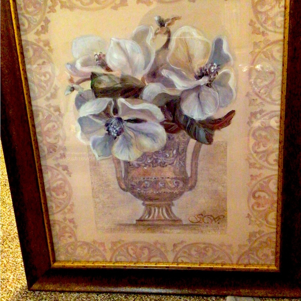 Large flower hanging picture